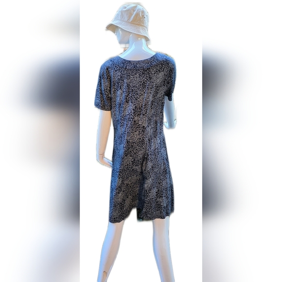 Fresh Produce Black,Grey & Blue Short Sleeve Cotton Dress. Xl - Picture 4 of 13